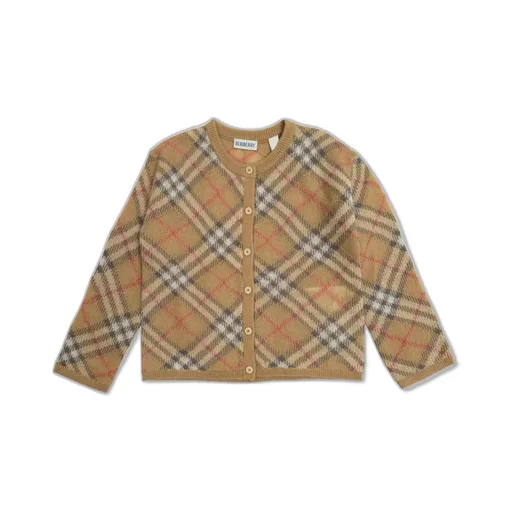 Burberry Kids Checked Button-Up Cardigan