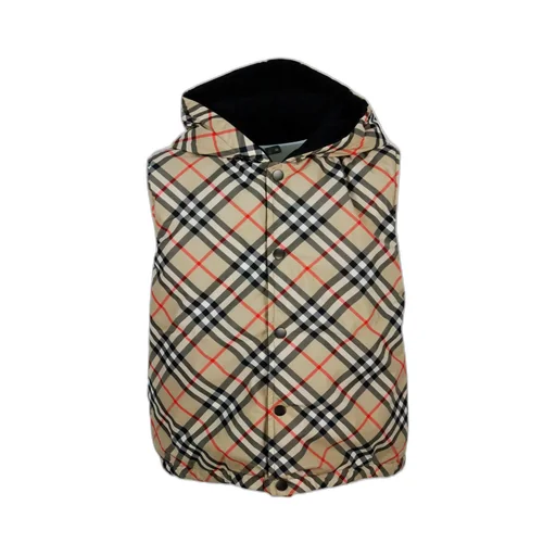 Burberry Kids Vintage-Check Reversible Hooded Padded Gilet
