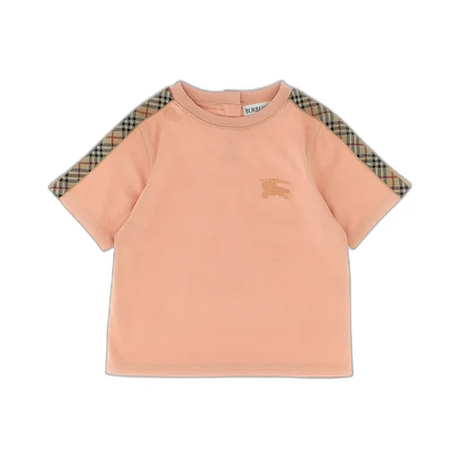 Burberry Kids Check Trim Crewneck T-Shirt