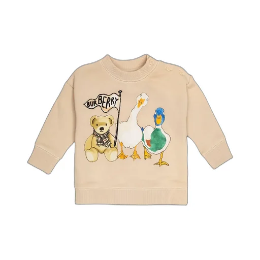 Burberry Kids Logo Embroidered Crewneck Sweatshirt