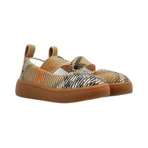 Burberry Kids Checked Mary Jane Shoes