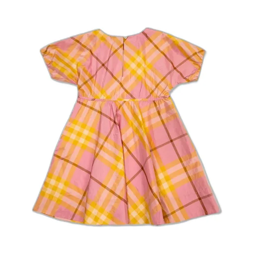 Burberry Kids Checked Short Sleeved Dress