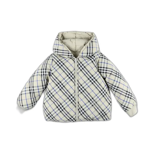 Burberry Kids Reversible Checked Hooded Jacket