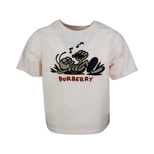 Burberry Kids Logo Printed Crewneck T-Shirt