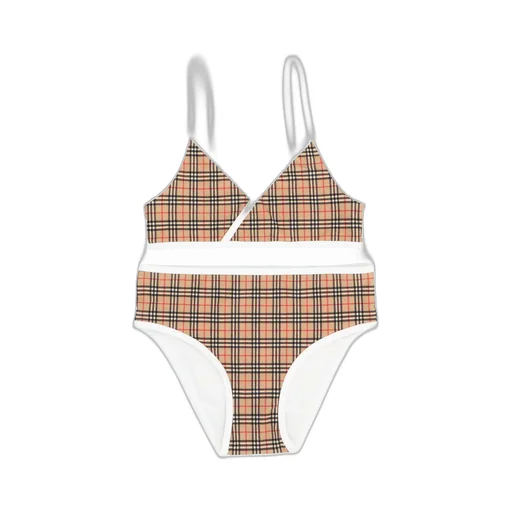 Burberry Kids Checked Two-Piece Swimsuit