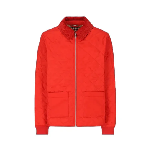 Burberry Kids Corduroy-Collar Quilted Zipped Jacket