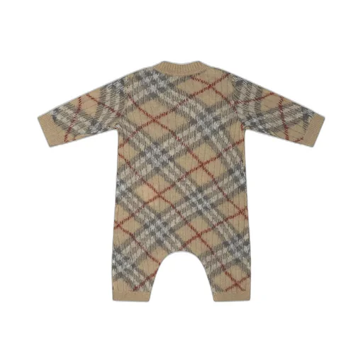 Burberry Kids Checked Crewneck Rompers