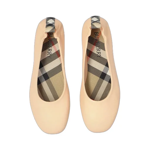 Burberry Kids Round-Toe Slip-On Ballerina Shoes