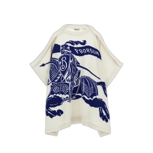 Burberry Kids Horsebit Print Knit Cape