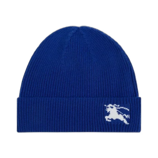 Burberry Kids Equestrian Knight-Motif Turn-Up Brim Beanie