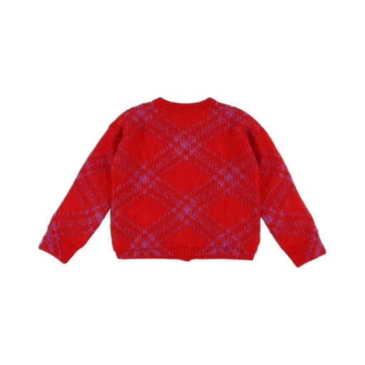 Burberry Kids Checkered Buttoned Cardigan
