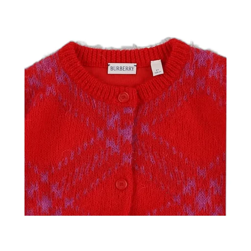 Burberry Kids Checkered Buttoned Cardigan