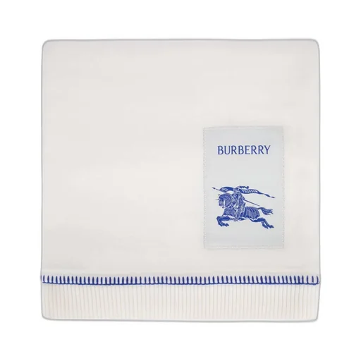 Burberry Kids Equestrian Knight-Patch Whipstitch Detailed Blanket