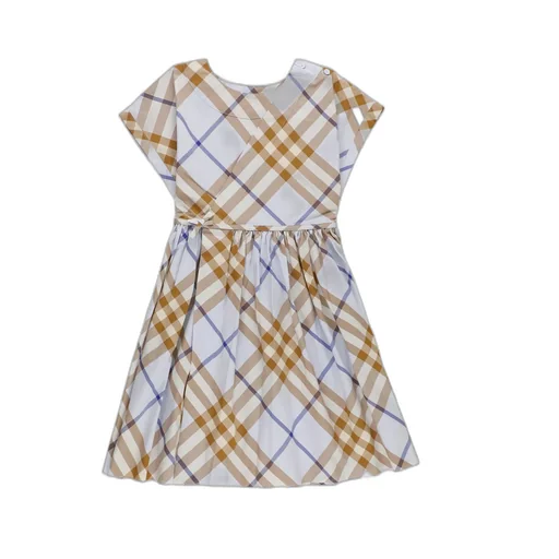Burberry Kids Checked Crewneck Dress