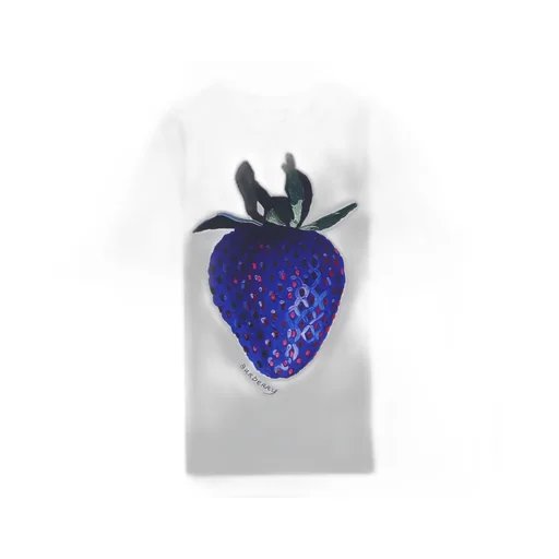 Burberry Kids Strawberry Printed Crewneck T-Shirt