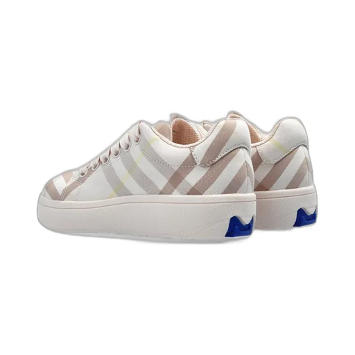 Burberry Kids Checked Lace-Up Sneakers