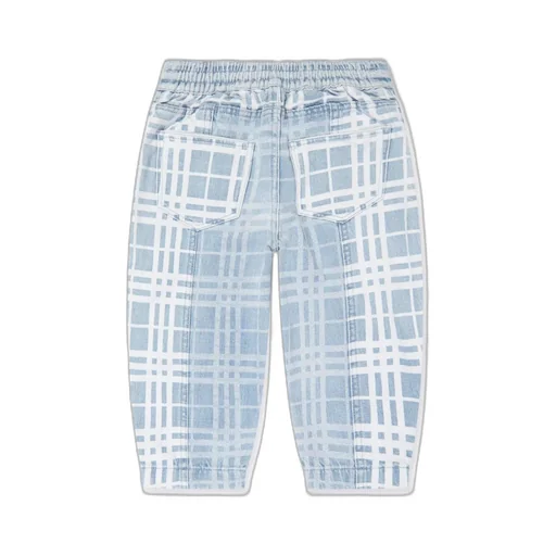 Burberry Kids Checked Tapered-Leg Jeans