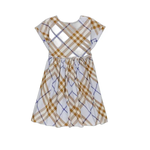 Burberry Kids Checked Crewneck Dress