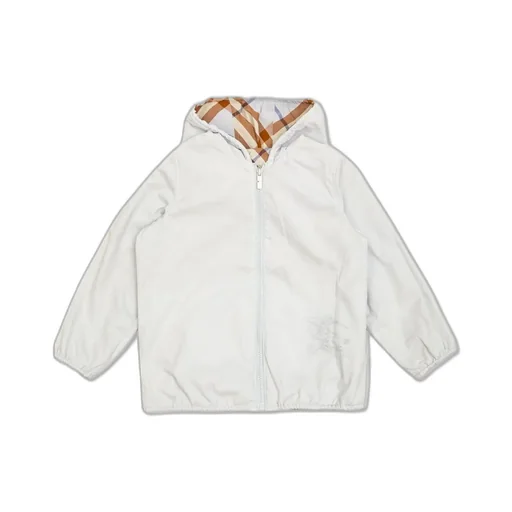 Burberry Kids Checked Hooded Reversible Jacket