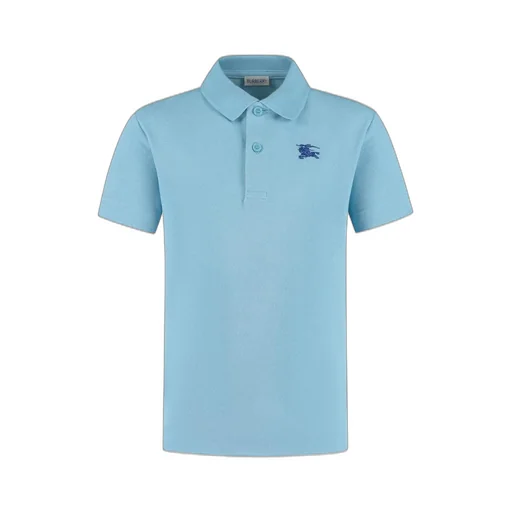 Burberry Kids Logo Embroidered Short Sleeved Polo Shirt