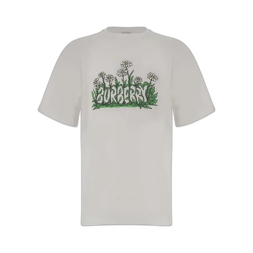 Burberry Kids Daisy Logo Printed Crewneck T-Shirt