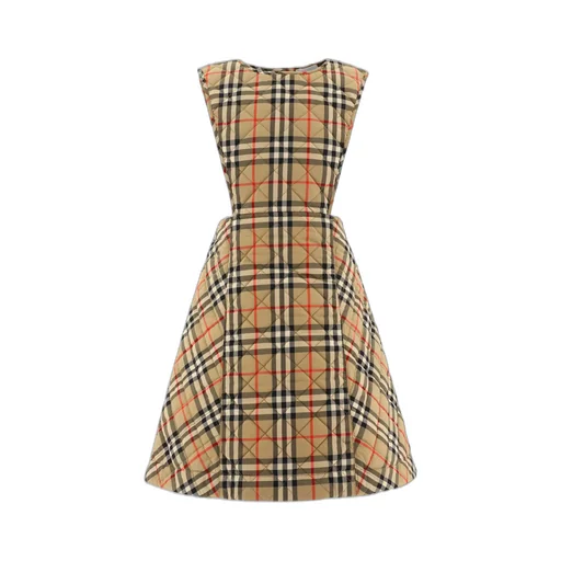Burberry Kids Checked Crewneck A-Line Dress
