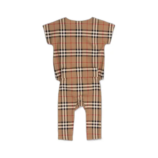 Burberry Kids Checked Crewneck Babygrow Set