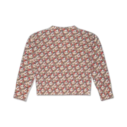 Burberry Kids Thomas Bear Printed V-Neck Cardigan