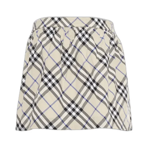 Burberry Kids Checked Pleated Mini Skirt