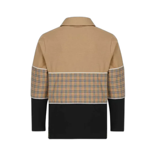 Burberry Kids Long-Sleeved Check Panelled Sweater