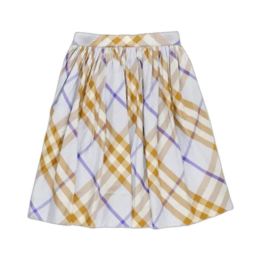 Burberry Kids Checked Pleated Skirt