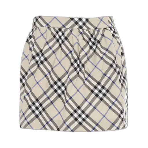 Burberry Kids Checked Pleated Mini Skirt