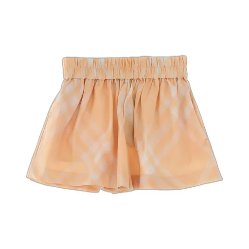 Burberry Kids Check-Printded Gathered Shorts