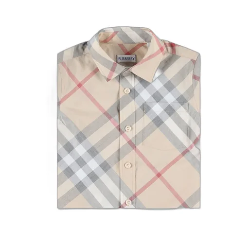 Burberry Kids Checked Short Sleeved Shirt