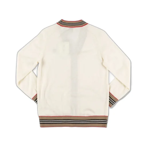 Burberry Kids Icon Stripe V-Neck Long-Sleeved Cardigan