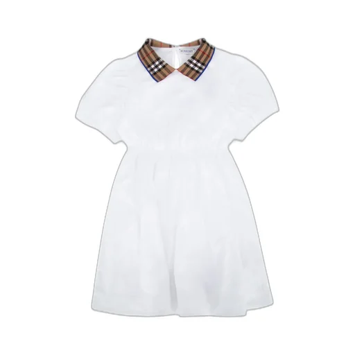 Burberry Kids Check-Collar Short-Sleeved Dress
