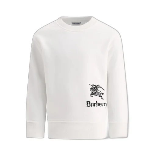 Burberry Kids Logo Embroidered Crewneck Sweatshirt