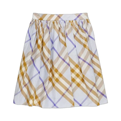 Burberry Kids Checked Pleated Skirt