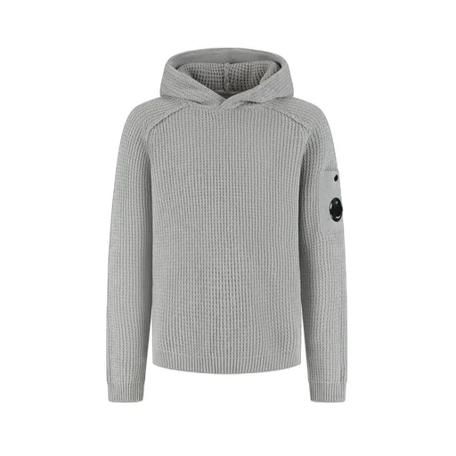 C.P. Company Kids Logo Patch Long-Sleeved Hoodie