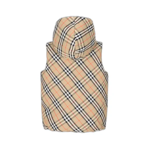Burberry Kids Reversible Checked Hooded Down Gilet