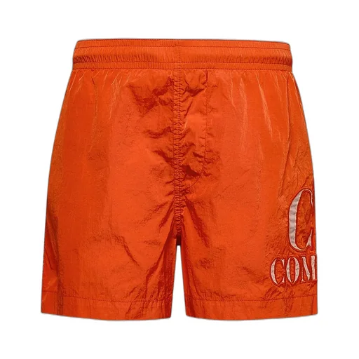 C.P. Company Kids Logo Embroidered Swim Shorts