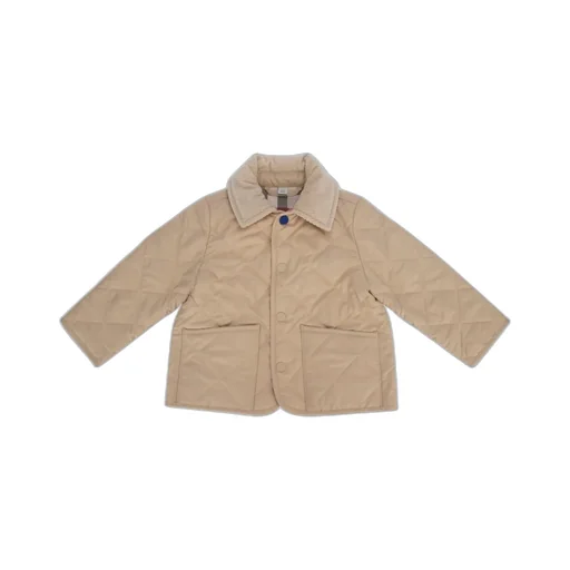 Burberry Kids Button-Up Diamond-Quilted Padded Jacket