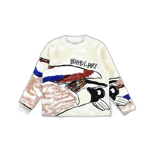Burberry Kids Duck Printed Crewneck T-Shirt