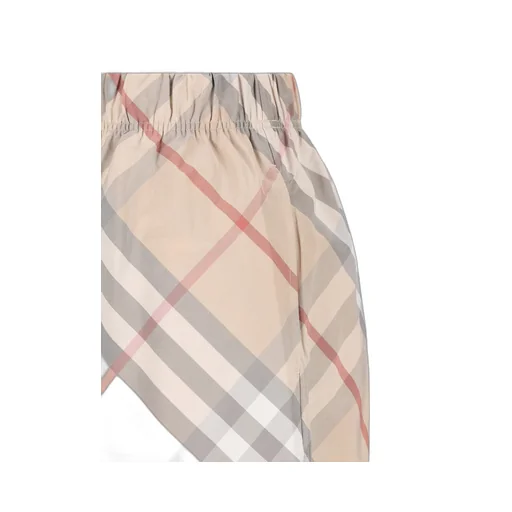 Burberry Kids Mid-Rise Check-Printed Deck Shorts