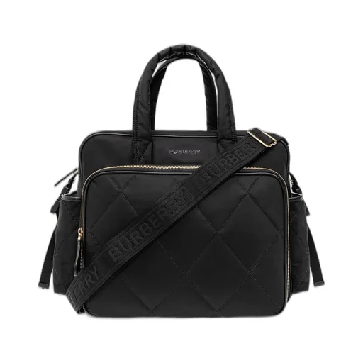 Burberry Kids Logo Printed Quilted Changing Bag