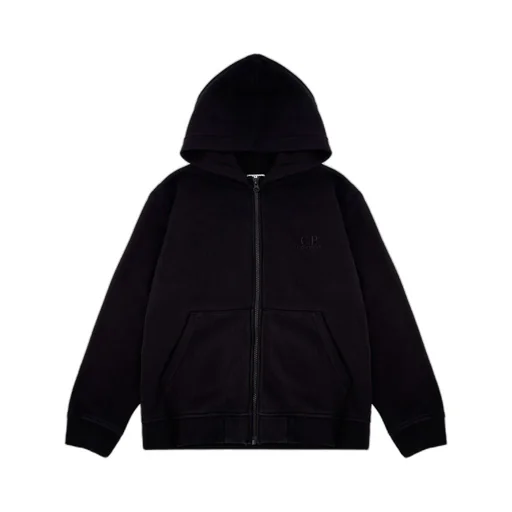 C.P. Company Kids Logo-Embroidered Zipped Hoodie