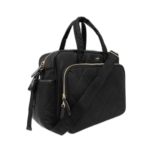 Burberry Kids Logo Printed Quilted Changing Bag