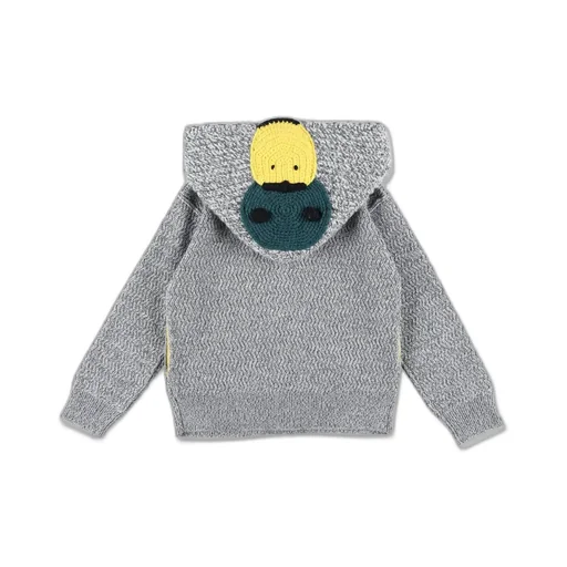 Burberry Kids Logo Embroidered Knitted Hoodie