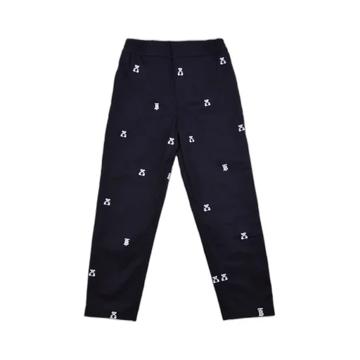 Burberry Kids Thomas Bear Motif Straight Leg Trousers