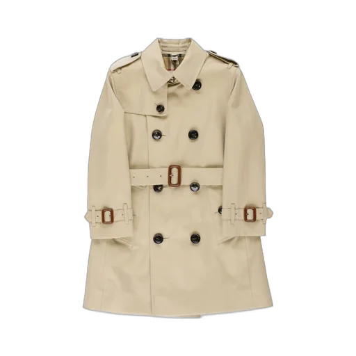 Burberry Kids Belted Gabardine Trench Coat